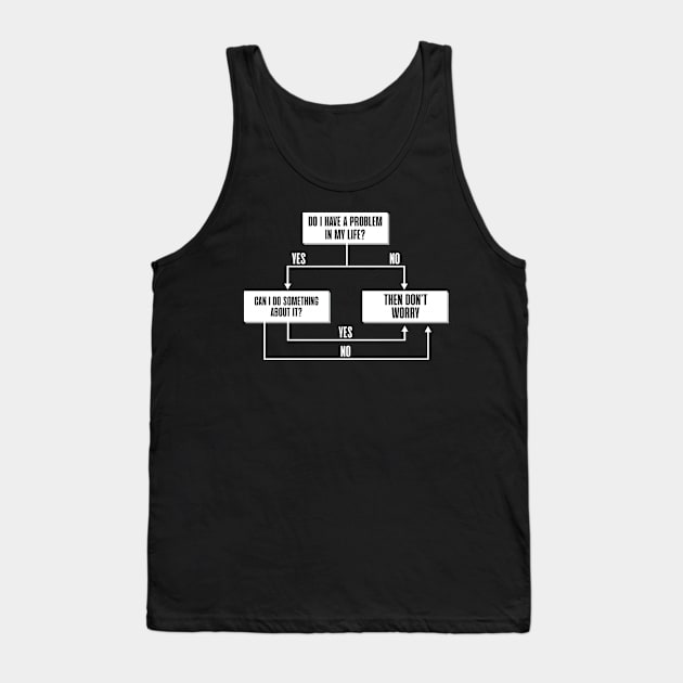 Stoic Flow Chart - Don't Worry Tank Top by zap